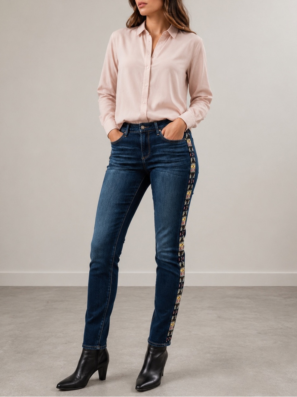 Driftwood “Jackie” Embroidered Jeans